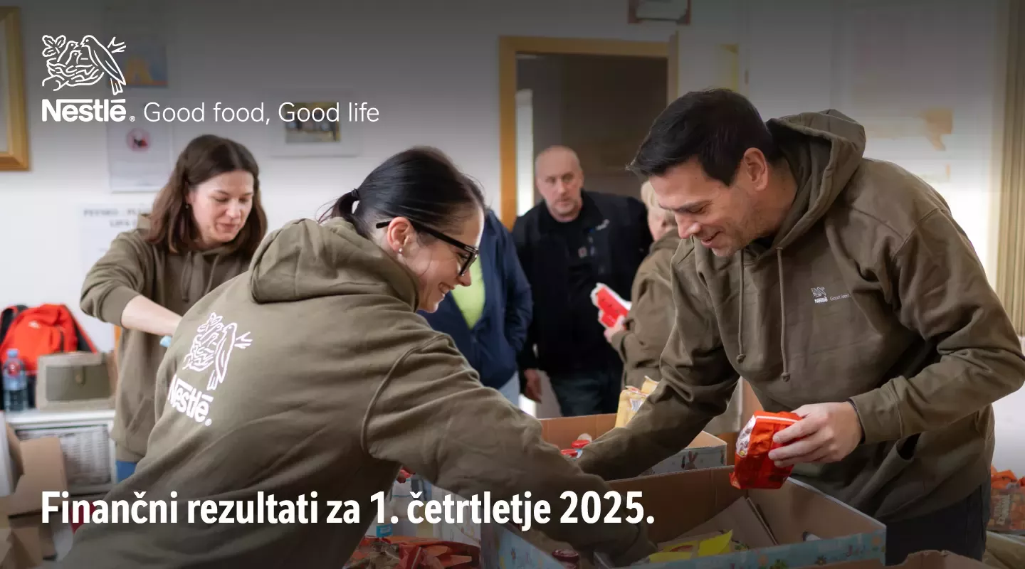 Podjetje Nestlé je v prvem četrtletju tega leta ustvarilo organsko rast v višini 2,8 %