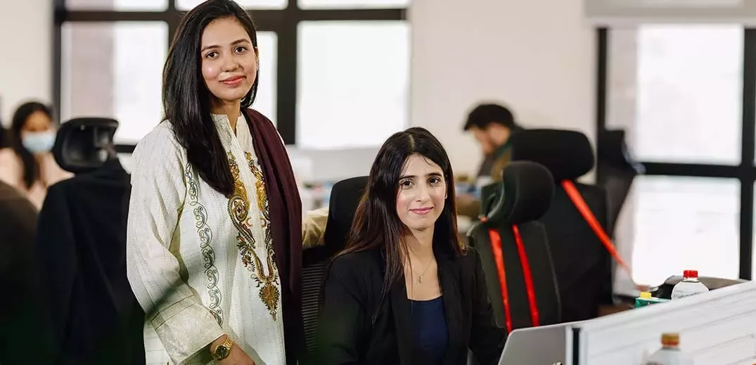 colleagues working together