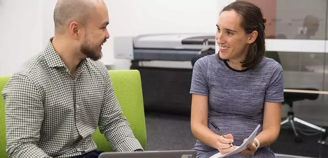 colleagues talking